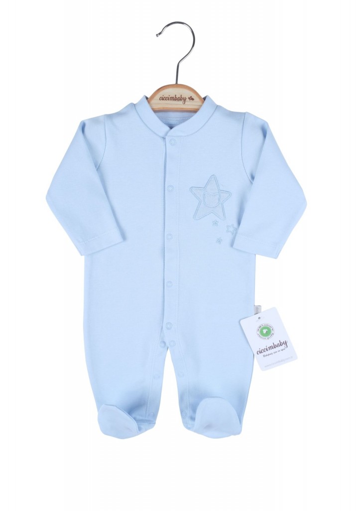 Ciccim Baby Yıldızlı Ayıcık Patikli Tulum 4807 Mavi
