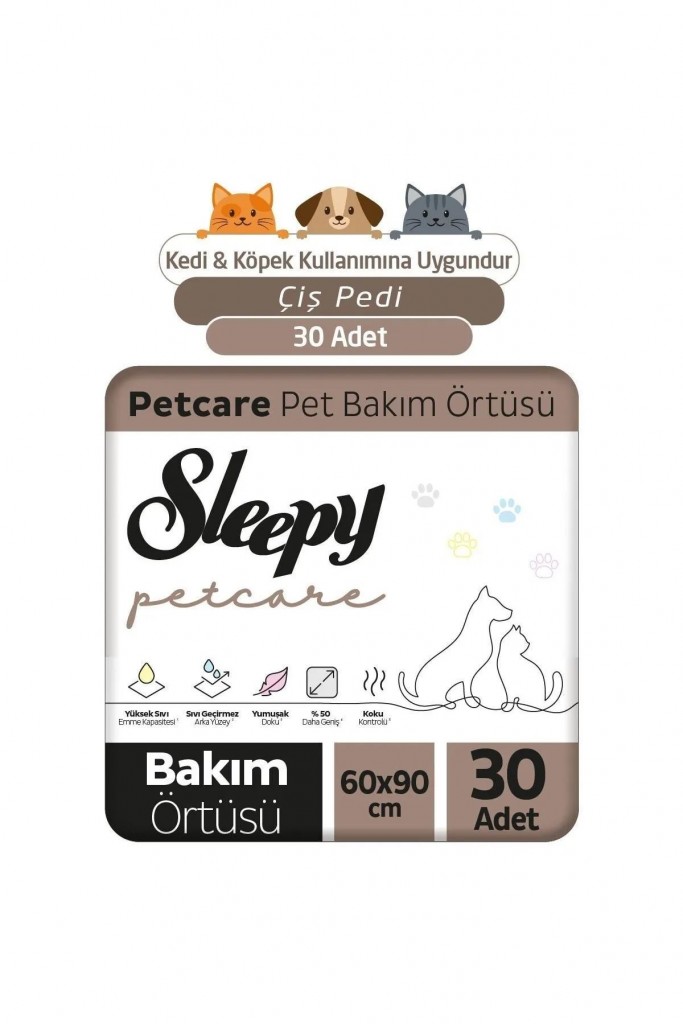 Sleepy Petcare Pet Bakım Örtüsü 60X90 30 Adet