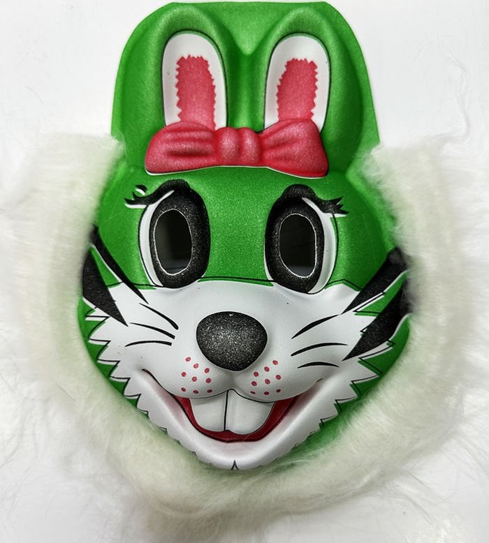 Tavşan Maskesi Sevimli Yeşil Renk Yetişkin Çocuk Uyumlu Model 6