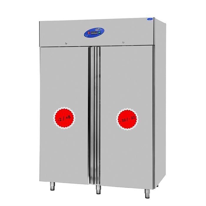 Csa İnox Karacasan Endüstriyel 1400 Lt Çift Kapılı Buzdolabı + Derin Dondurucu