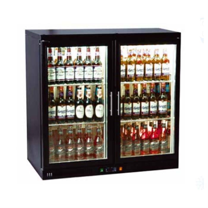 Csa İnox Karacasan Endüstriyel Çift Kapılı Set Üstü Bar Arkası Şişe Soğutucu Buzdolabı (210 Litre)