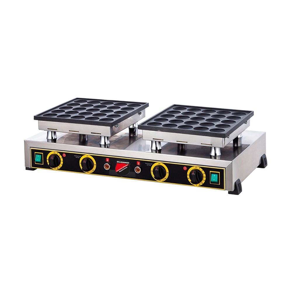 Işıkgaz Silverinox Elektrikli Çiftli Yuvarlak Bubble Waffle Makinesi