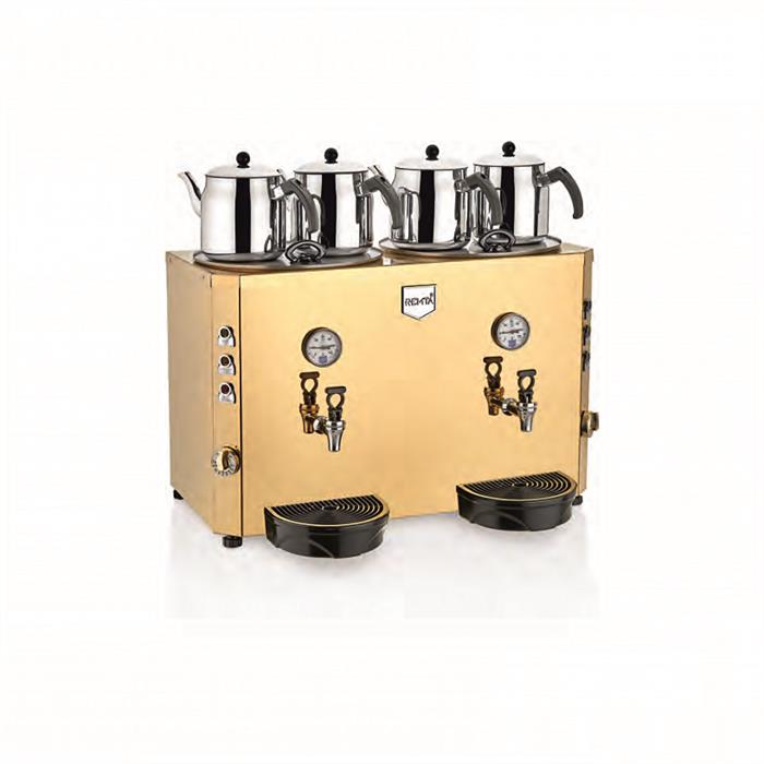 Remta Master Elektrikli Otomatik Su Alma 46 Litre Dört Demlikli Çay Kazanı Makinesi