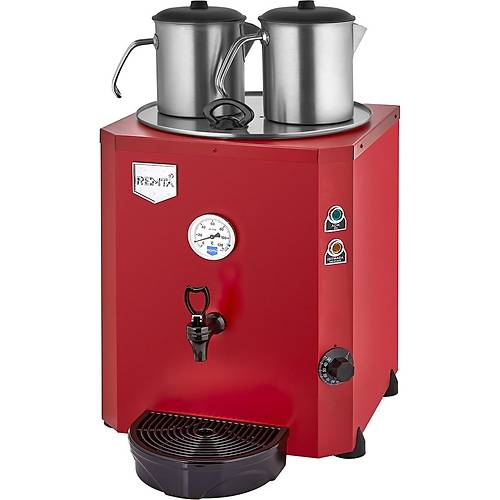 Remta Otomatik Su Alma 23 Litre İki Demlikli Çay Kazanı Makinesi Kırmızı