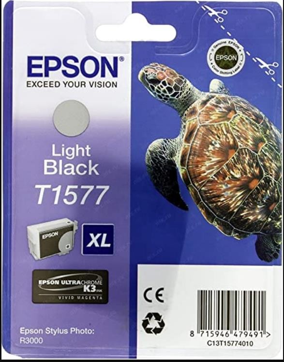 Ink Cartridge Light Black. With Pigment İnk Epson C13T15774010