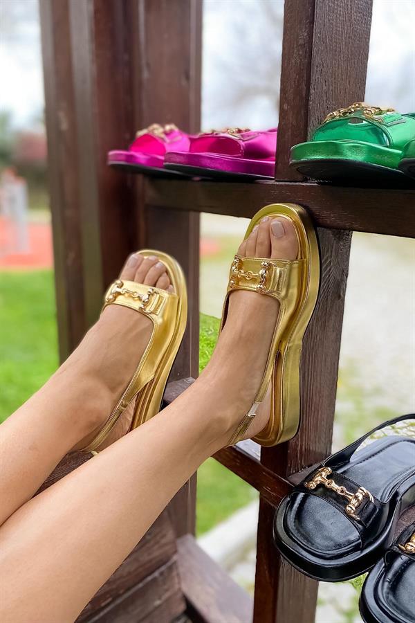 Markano Bellini Gold Tokalı Kadın Sandalet