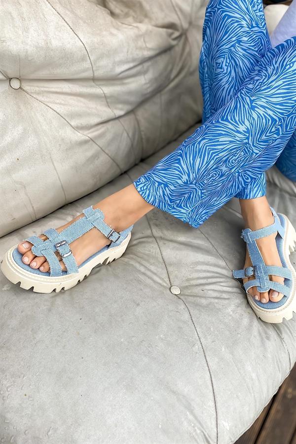 Markano Biana Kot Rengi Tokalı Kadın Sandalet