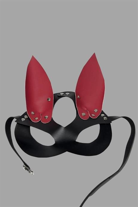 Markano Siyah/Kırmızı Tavşan Kulaklı Maske 