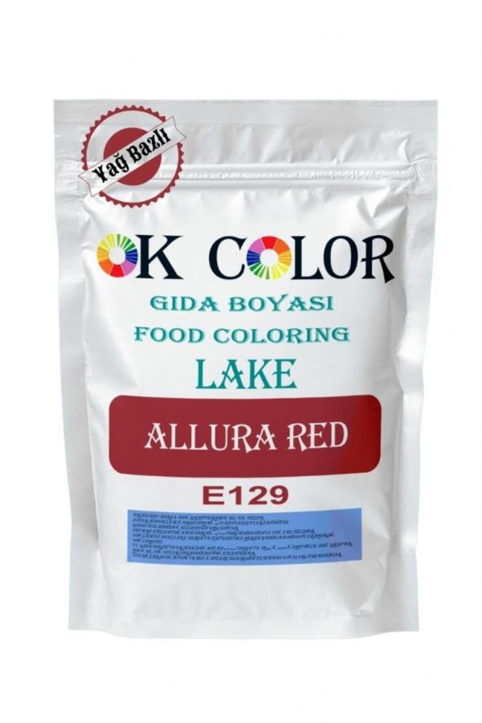 Lake Allura Red E129 Bayrak Kırmızısı Yağ Bazlı Toz Gıda Boyası 250 Gr