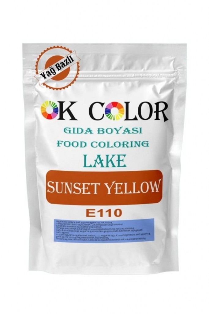 Lake Sunset Yellow E110 Turuncu Yağ Bazlı Toz Gıda Boyası 1 Kg
