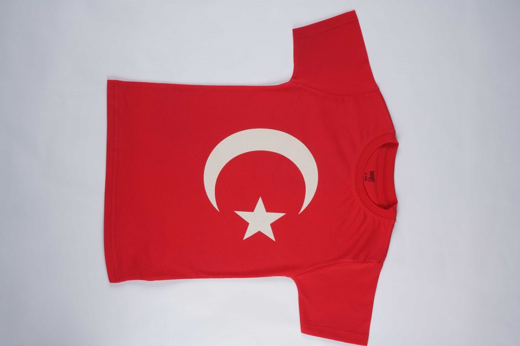 19 Mayis Atatürk Türk Bayraği Baskili Kisa Kol Pamuk Ti̇şört