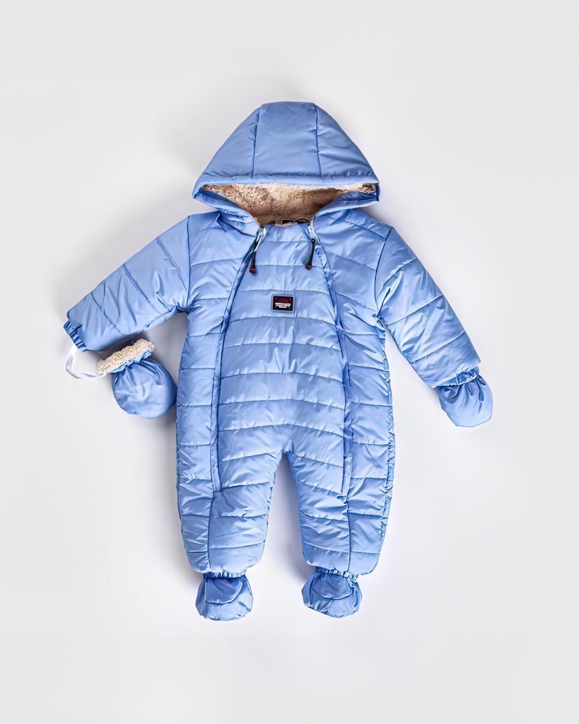 Erkek Bebek İçi̇ Kürklü Çi̇ft Fermuarli Pati̇kli̇ Eldi̇venli̇ Astronot Mont Tulum