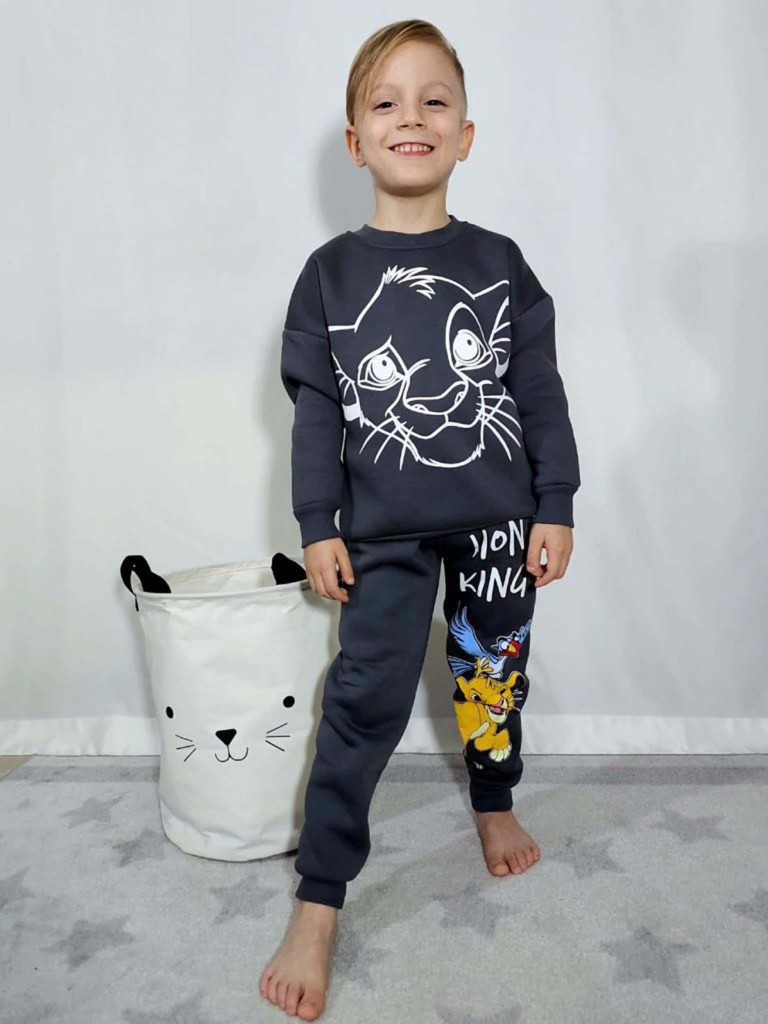 Erkek Çocuk Li̇on Snoopy Örümcek Adam 3 İpli̇k Pamuk Eşofman Takimi