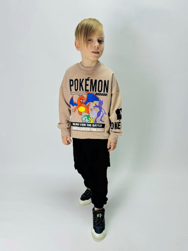 Erkek Çocuk Pokemon 2 İpli̇k Pamuk Ri̇banali Eşofman Takimi