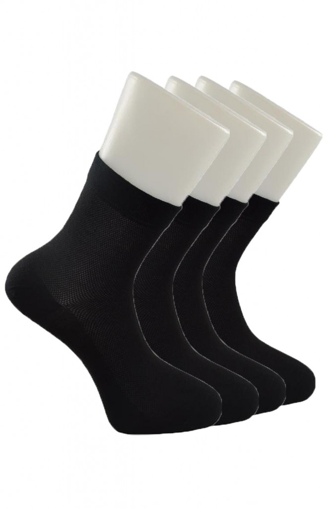 Dündar Erkek 4 Lü Plus Dikişsiz Penye Yarım Konç Kokulu Soket Çorap (6890-3)