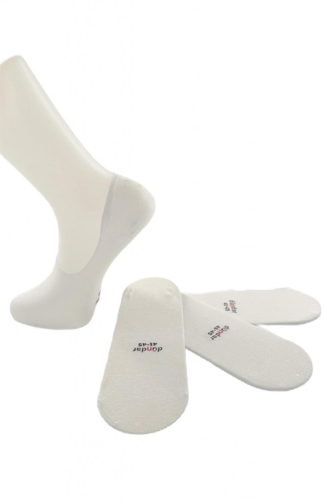 Dündar Erkek 4 Lü Plus Topuk Destek Silikonlu Dikişsiz Pamuk Babet Çorap