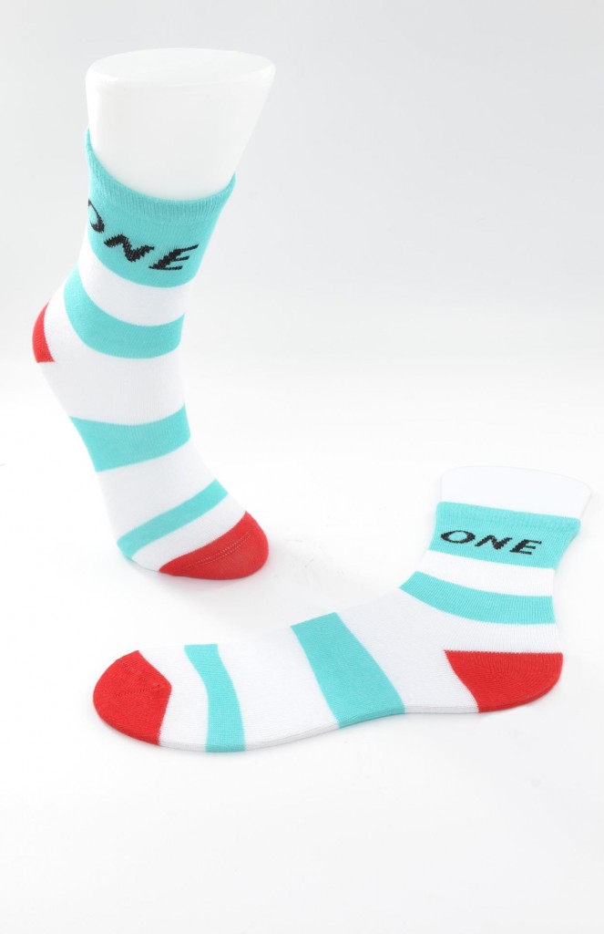 Ekinoks Çizgili-Cool Yazılı Erkek Çocuk Soket Çorap