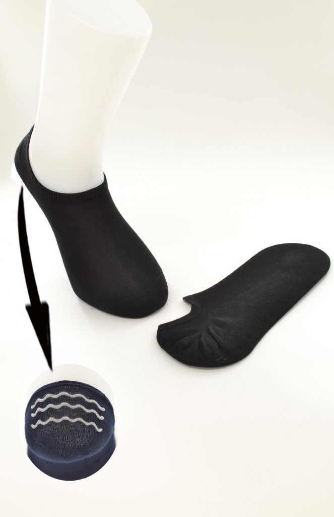 Ekmen Erkek Düz Renk Kaymaz Silikon Bantlı Patik Çorap