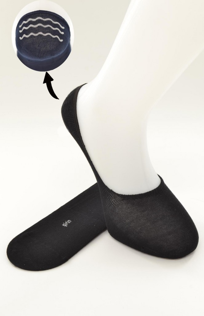 Şirin Erkek Düz Renk Silikonlu Suba Babet Çorap
