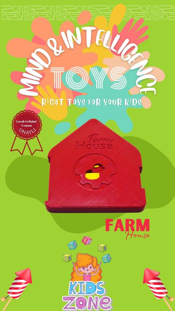 Farm House 8 Parça  Akıl Ve Zeka Oyunu 4,5,6 Yaş  Organik   Fidget Duyusal Eğitici