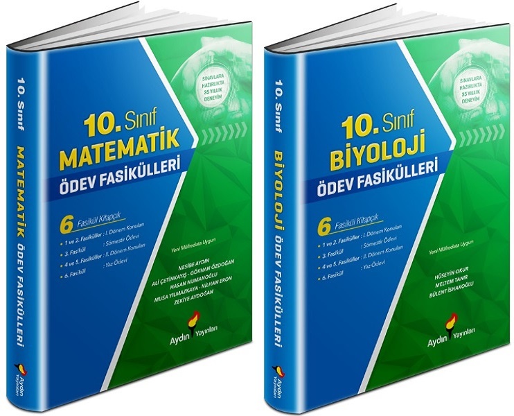 Aydın 2024 10. Sınıf Matematik + Biyoloji Ödev Fasikülleri Seti 2 Kitap