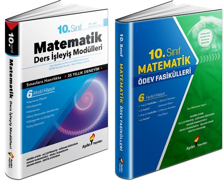 Aydın 2024 10. Sınıf Matematik Ders İşleyiş + Ödev Fasikülleri Seti 2 Kitap