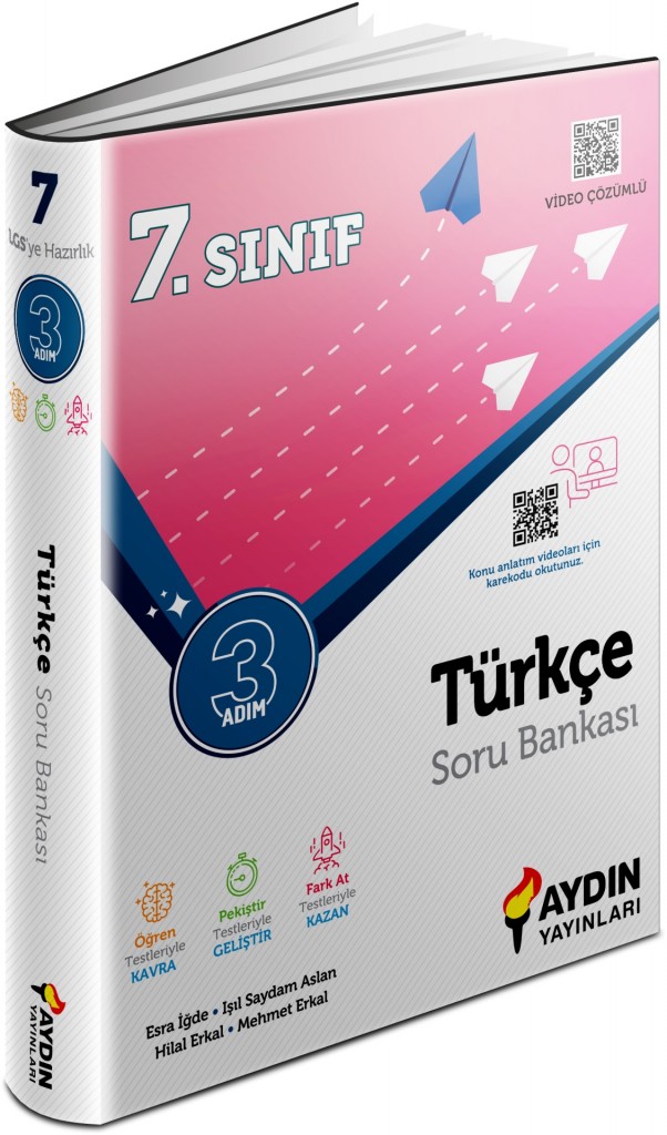 Aydın 2024 7. Sınıf Türkçe Üç Adım Soru Bankası