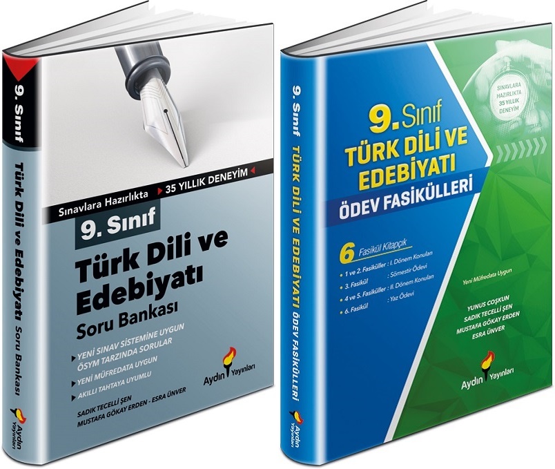 Aydın 2024 9. Sınıf Türk Dili Soru + Ödev Fasikülleri Seti 2 Kitap