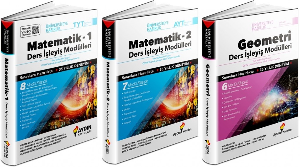 Aydın 2024 Tyt Ayt Matematik + Geometri Ders İşleyiş Seti 3 Kitap