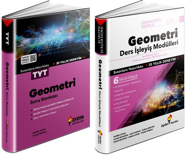 Aydın 2024 Tyt Geometri Soru + Ders İşleyiş Seti 2 Kitap