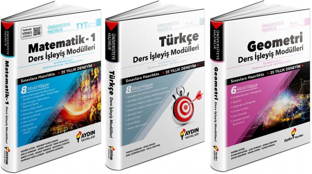 Aydın 2024 Tyt Matematik + Geometri + Türkçe Ders İşleyiş Seti 3 Kitap