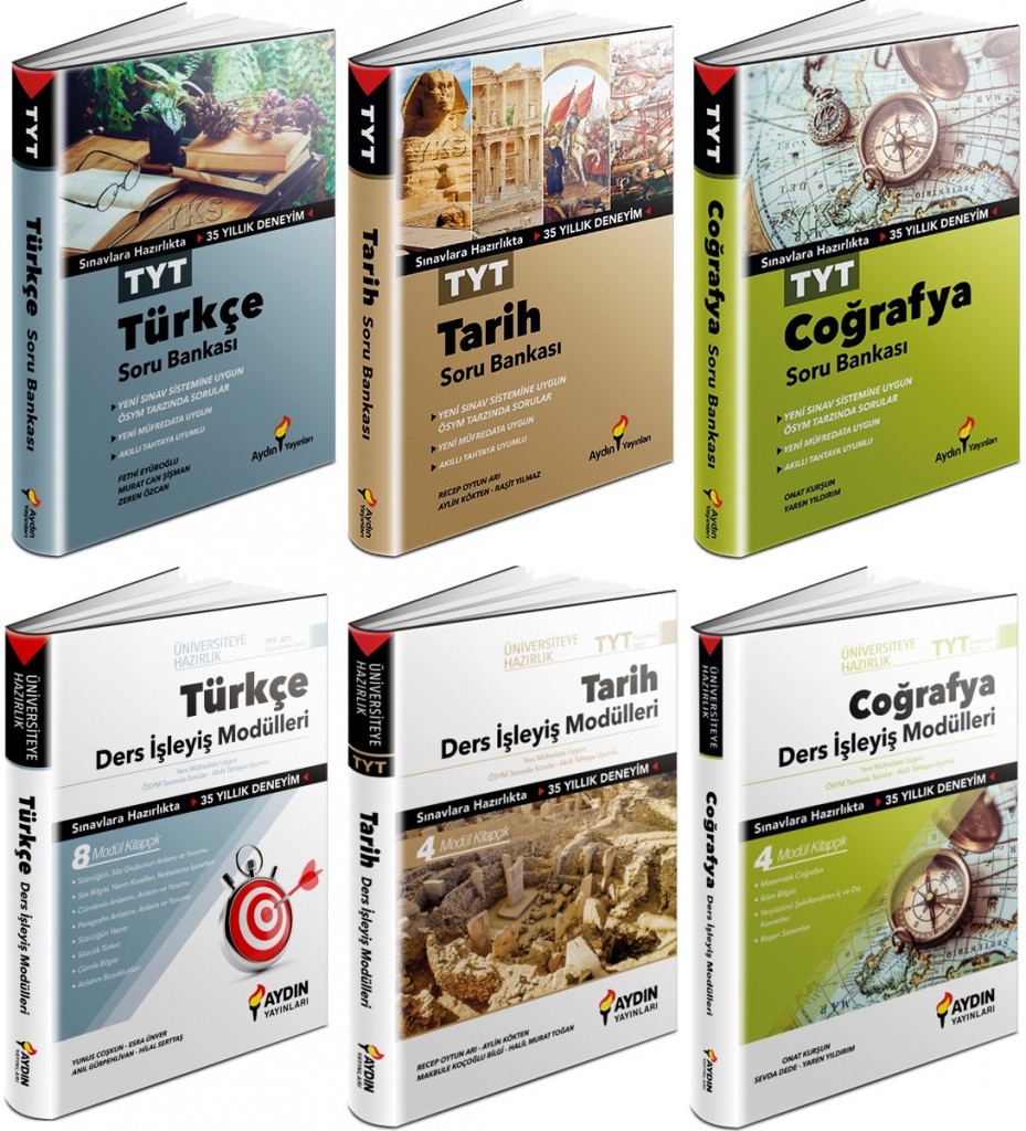 Aydın 2024 Tyt Türkçe + Tarih + Coğrafya Soru + Ders İşleyiş Seti 6 Kitap