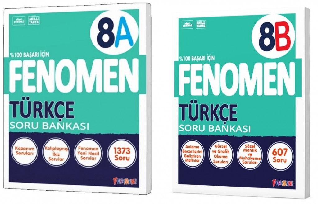 Fenomen Okul 2024 8. Sınıf Lgs Türkçe A + B Soru Bankası Seti 2 Kitap