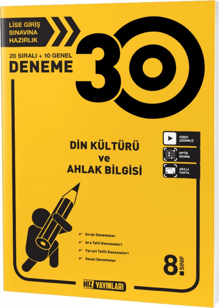 Hız Yayınları 8. Sınıf Lgs Din Kültürü 30 Deneme 2023