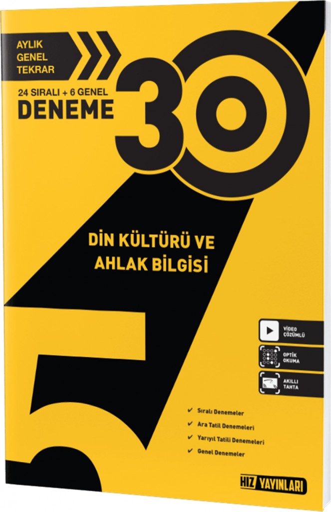 Hız Yayınları 5. Sınıf Din Kültürü 30 Deneme 2023