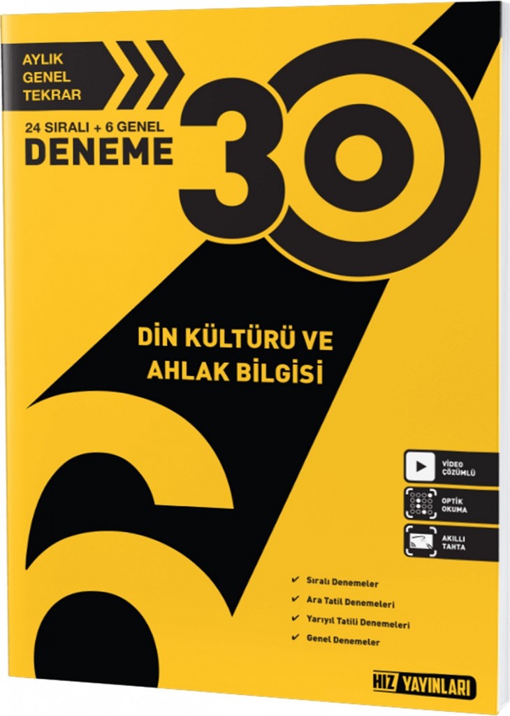 Hız Yayınları 6. Sınıf Din Kültürü 30 Deneme 2023