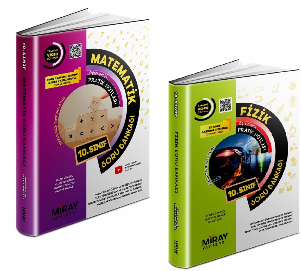 Miray 2024 10. Sınıf Matematik + Fizik Soru Seti 2 Kitap