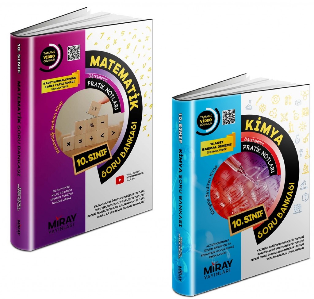 Miray 2024 10. Sınıf Matematik + Kimya Soru Seti 2 Kitap