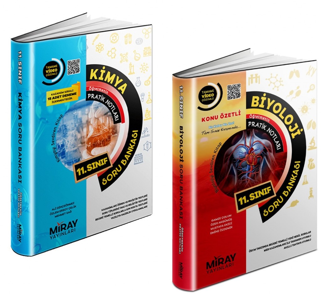 Miray 2024 11. Sınıf Kimya + Biyoloji Soru Seti 2 Kitap