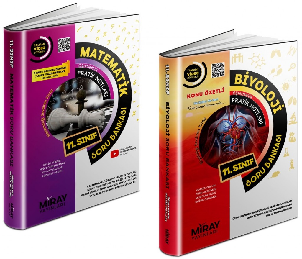 Miray 2024 11. Sınıf Matematik + Biyoloji Soru Seti 2 Kitap
