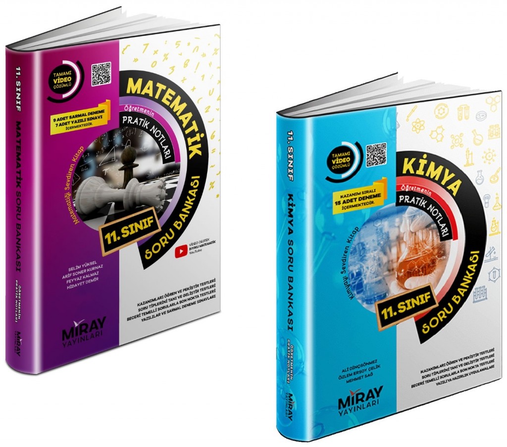Miray 2024 11. Sınıf Matematik + Kimya Soru Seti 2 Kitap