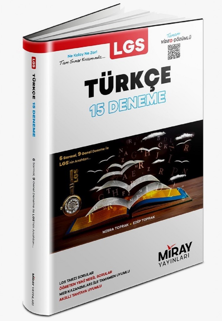 Miray 2024 8. Sınıf Türkçe 15 Deneme