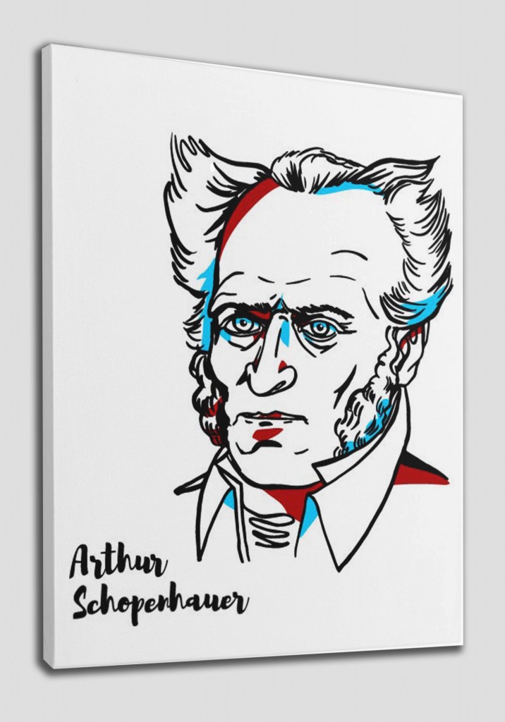Arthur Schopenhauer Dekoratif Kanvas Tablo 1241 Karışık 70 X 50