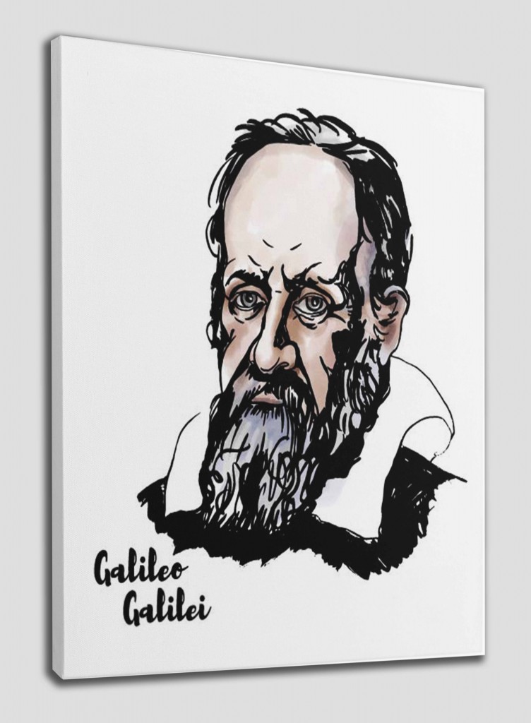 Galileo Galilei Dekoratif Kanvas Tablo 1228 Karışık 70 X 50