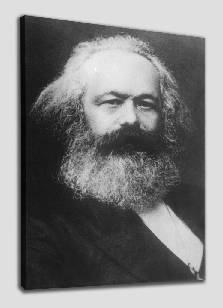 Karl Marx Siyah Beyaz Dekoratif Kanvas Tablo 1198 Karışık 125 X 70