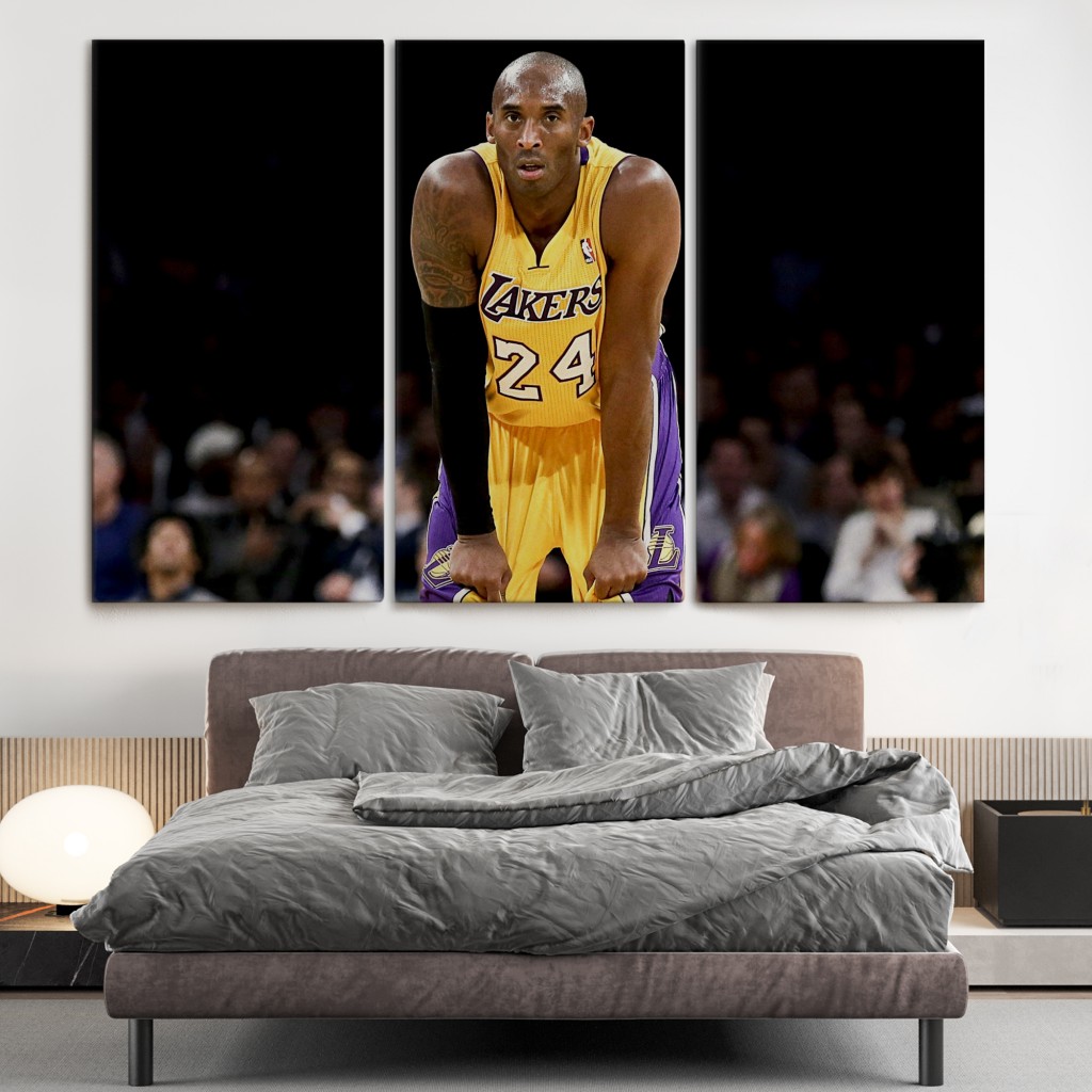 Kobe Bryant Los Angeles Lakers Kanvas Tablo / Black Mamba ( Tek Parça ) Karışık 50 X 70