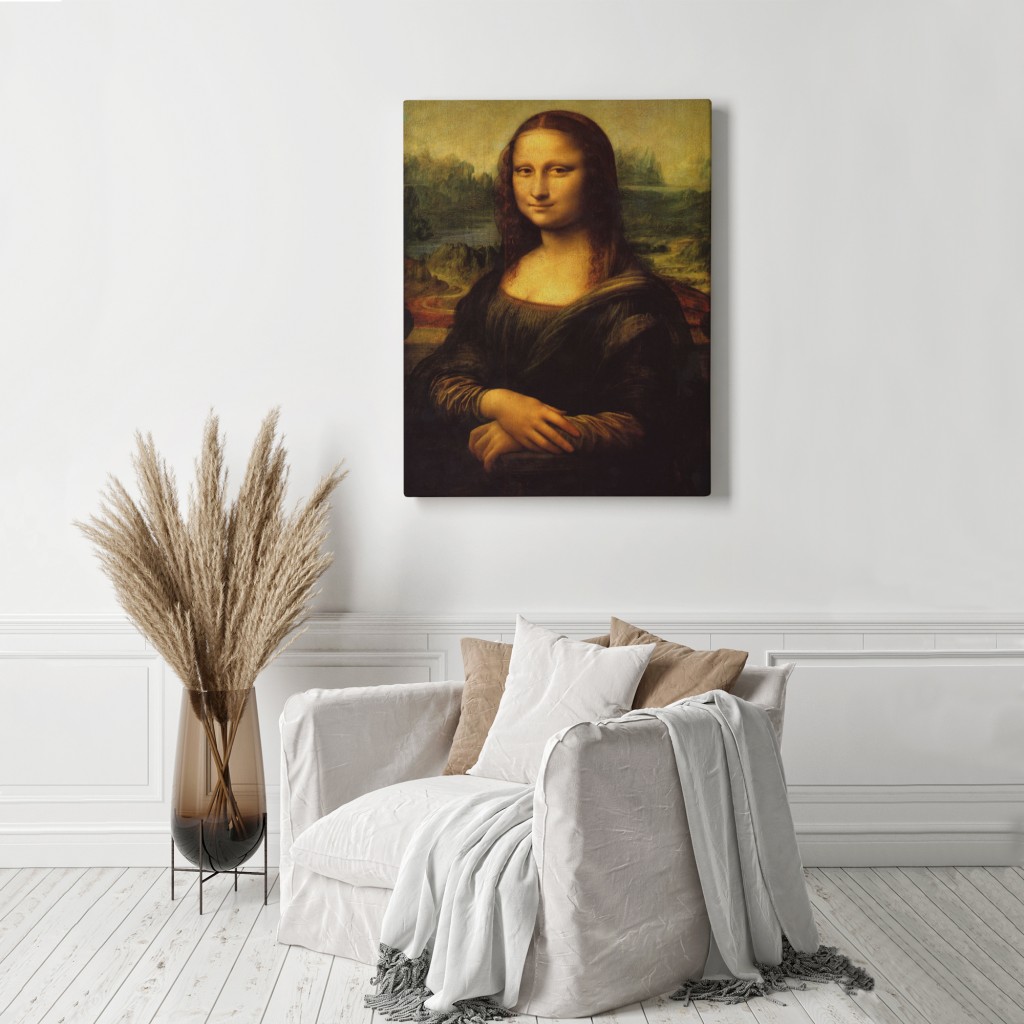 Leonardo Da Vinci'nin Ünlü Eseri Mona Lisa Kanvas Tablosu Karışık 100 X 70