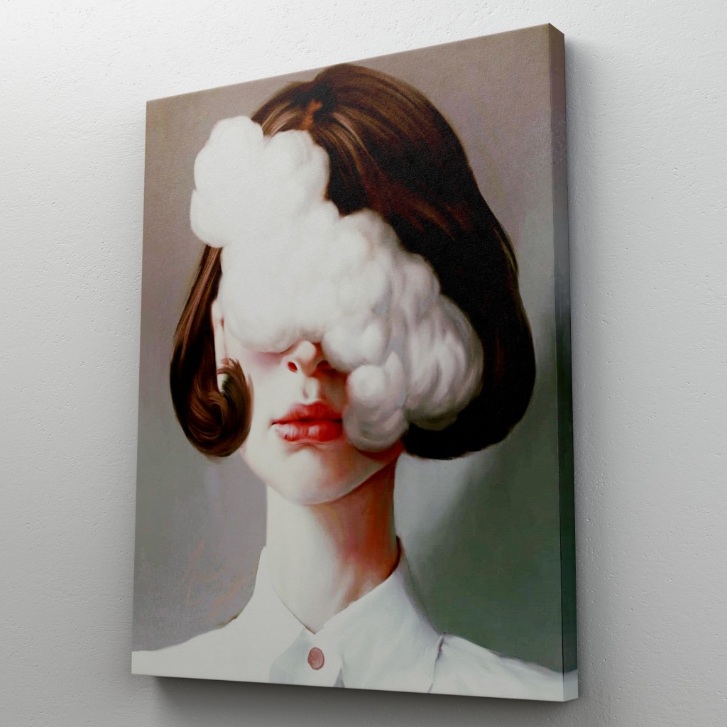 Modern Gerçeküstü Kadın Sanatı Kanvas Tablo, Pop Art Kanvastablo Sanatı Karışık/Çok Renkli 50 X 70