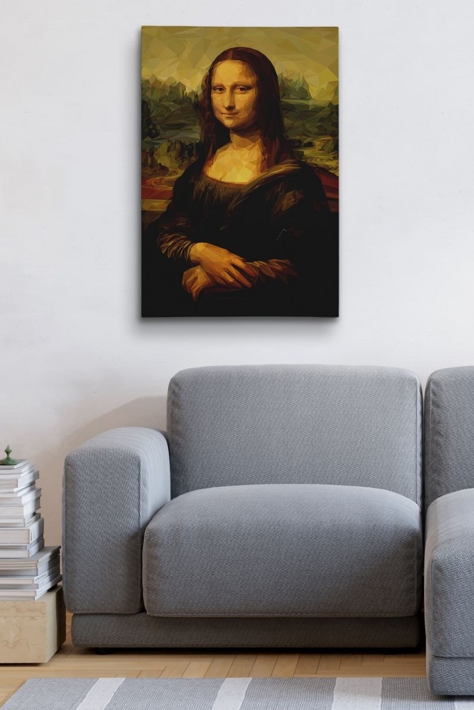 Mona Lisa Leonardo Da Vinci Tablosu Dekoratif Kanvas Duvar Tablosu Karışık 50 X 70