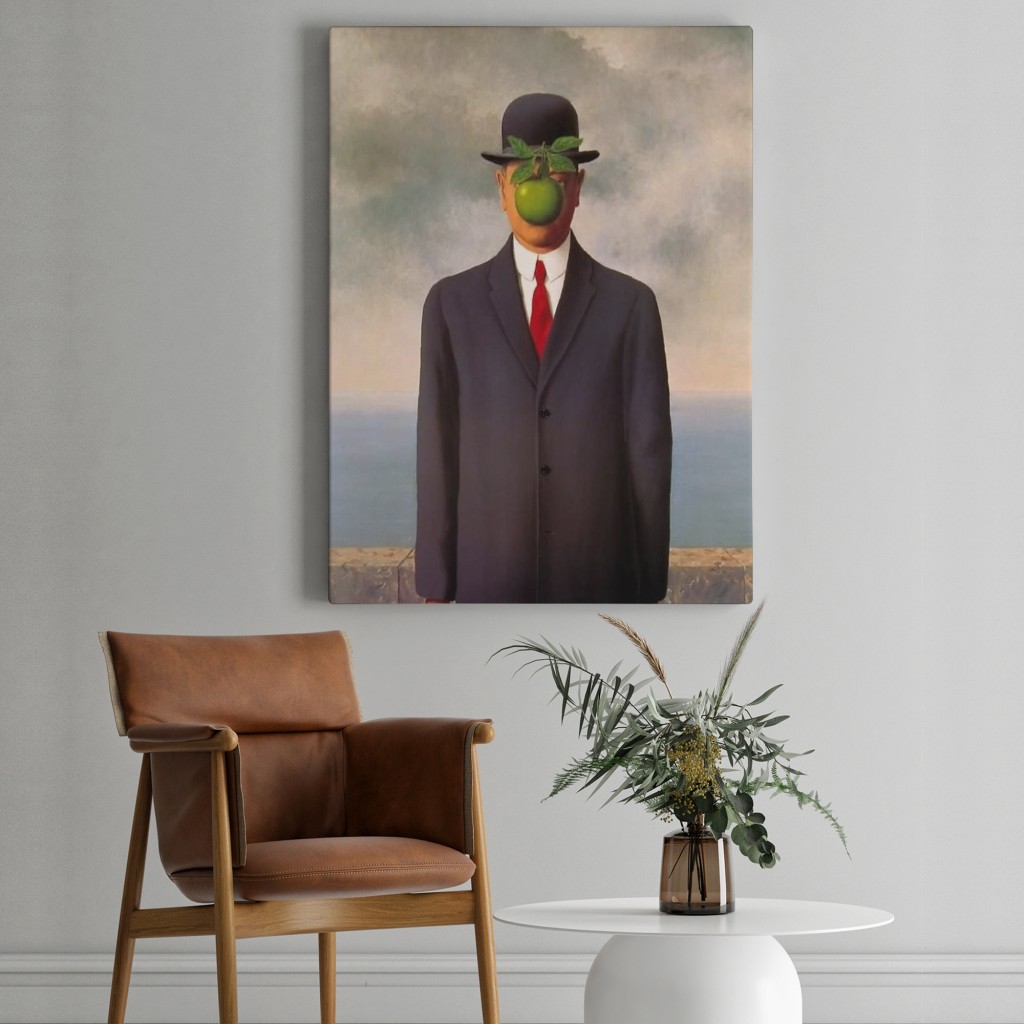 Renee Magritte'in Adamın Oğlu İsimli Eseri Kanvas Tablo Karışık 100 X 70